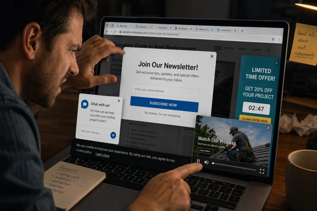 Pop-Ups and Auto-Play Videos Ruin First Impressions
